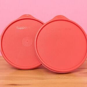 Tupperware Replacement Seal 6.5" Salmon Pink 5402A Made in USA Lot of 2 Vintage